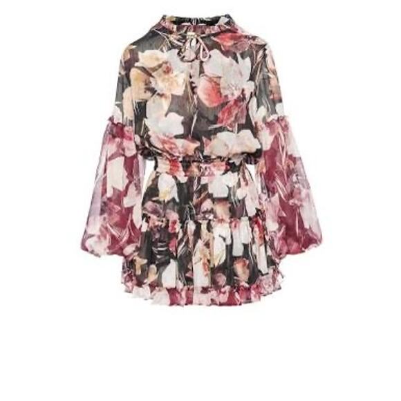 MISA Los Angeles Elisabetta Dress Flora Tropical Mix NWT M - Picture 2 of 9